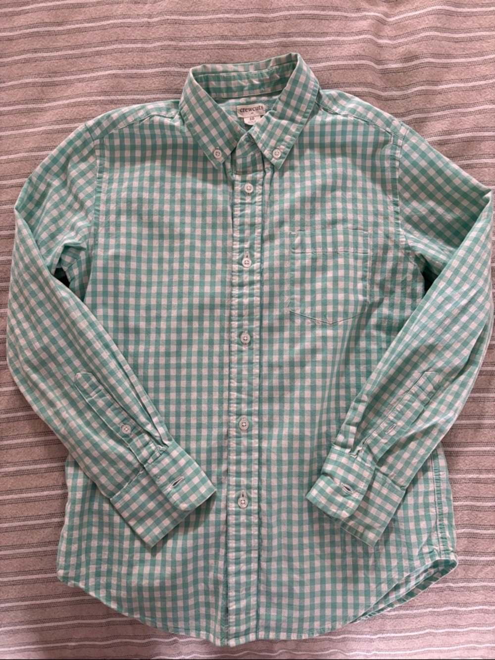 Crewcuts boys Gingham Button-Down Shirt size 10